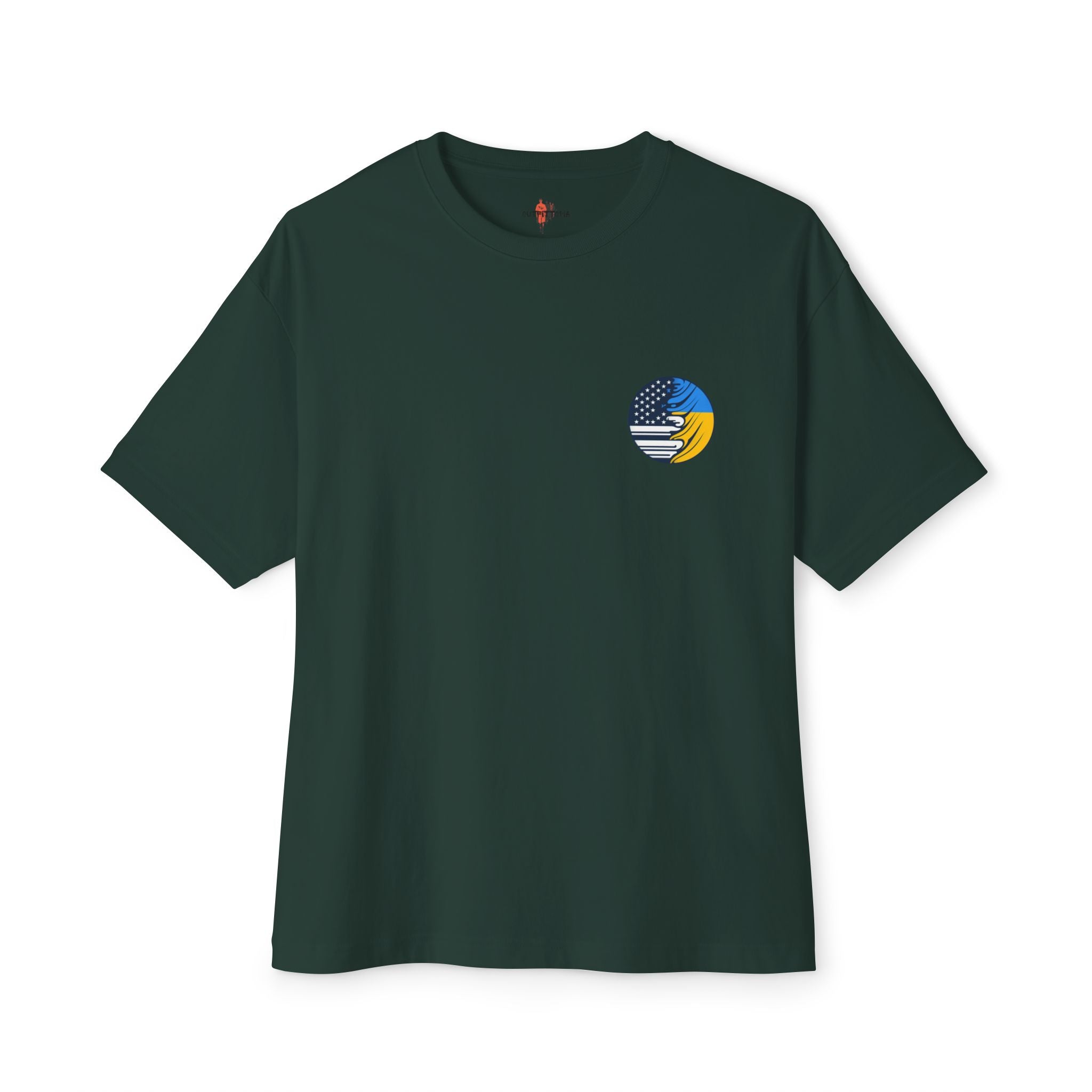 Unity in Diversity: USA & Ukraine Flag Graphic Tee