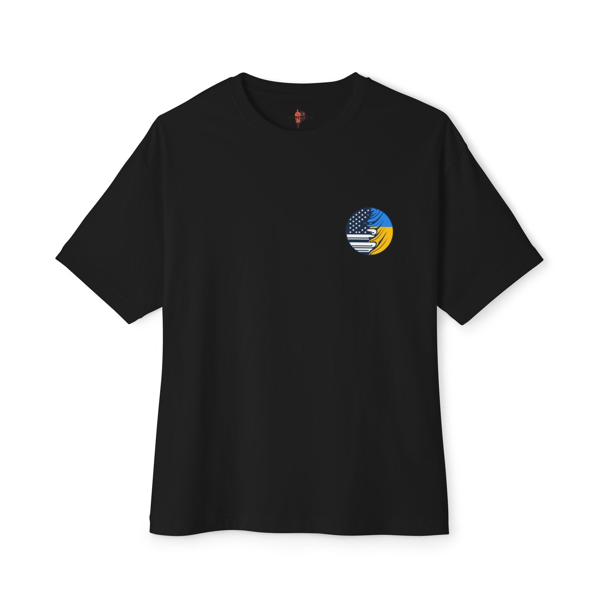 Unity in Diversity: USA & Ukraine Flag Graphic Tee