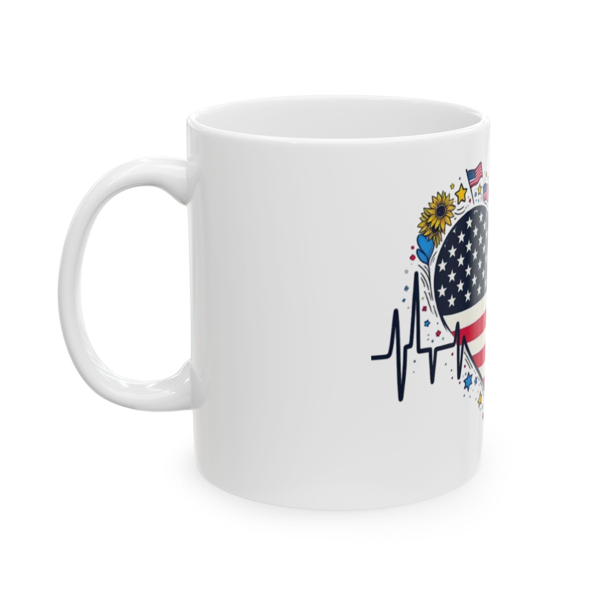 Unity in a Cup Mug – Heart of Ukraine & USA