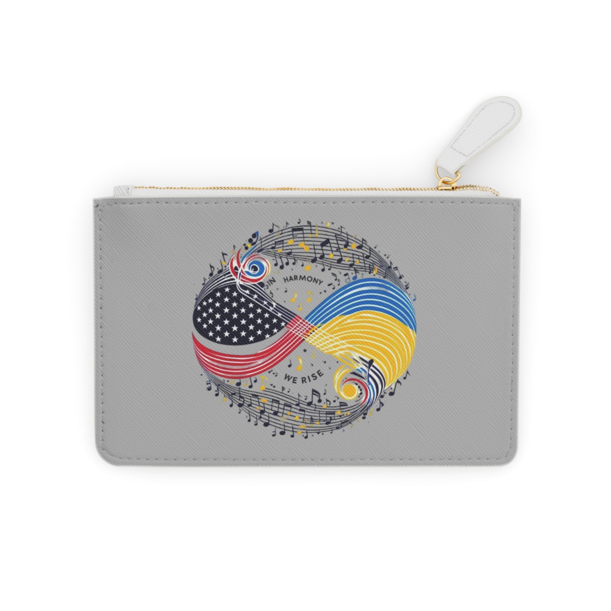 Harmony of Hearts: USA & Ukraine Infinity Clutch Bag