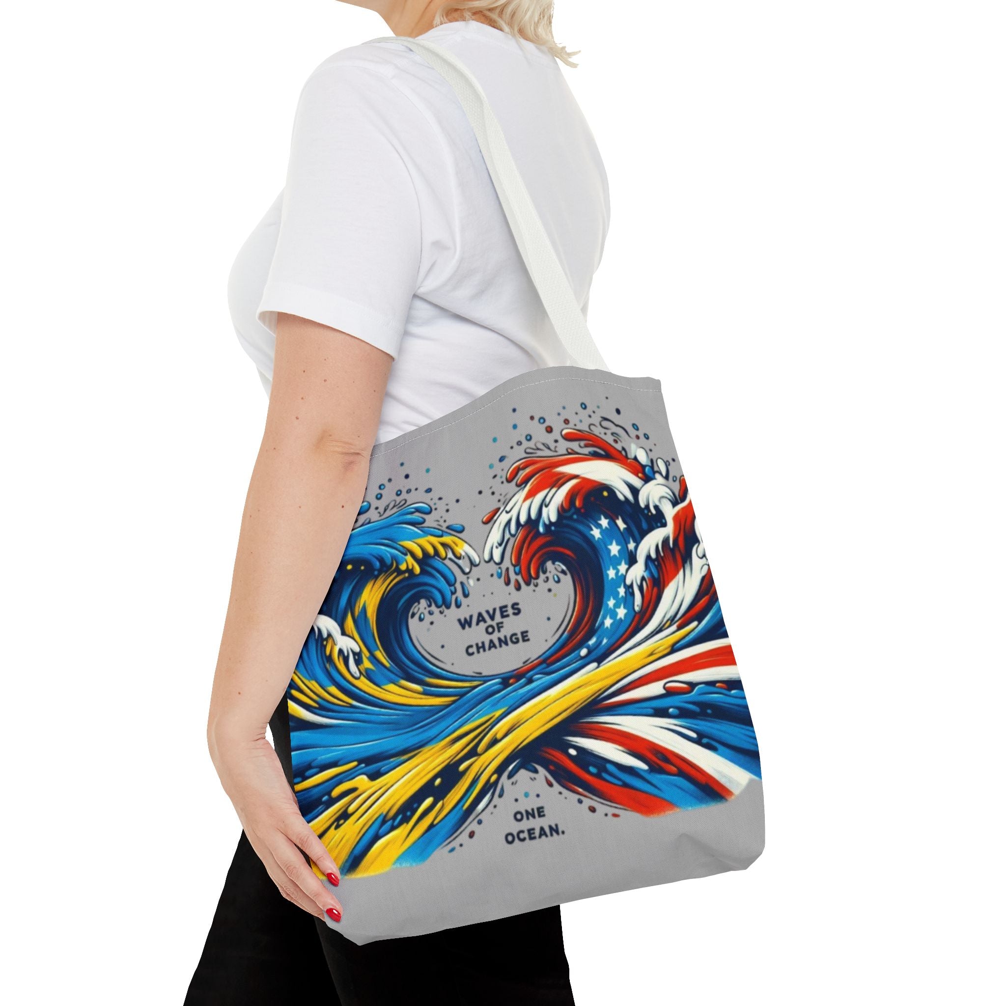 Waves of Change Tote Bag – One Ocean, Two Nations