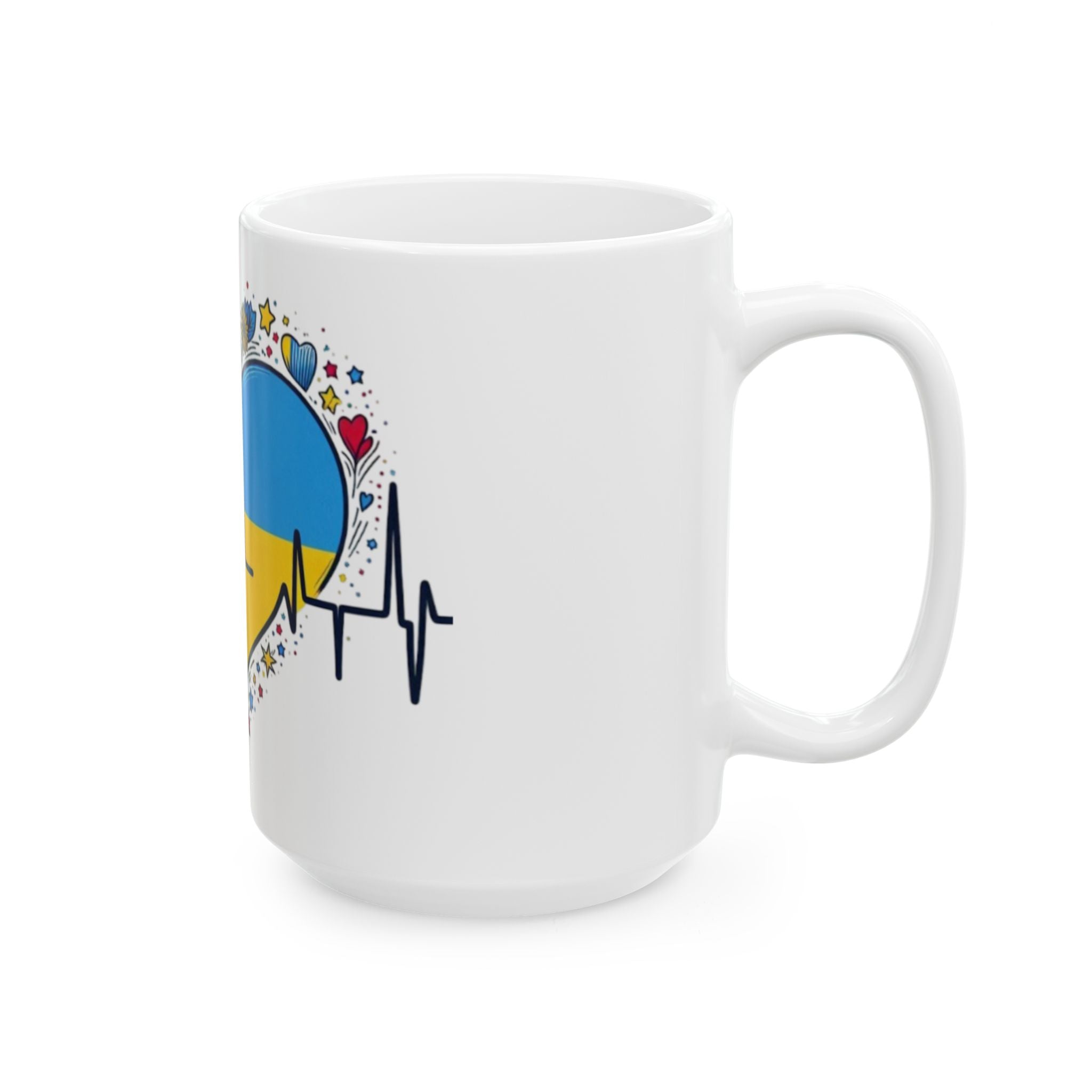 Unity in a Cup Mug – Heart of Ukraine & USA