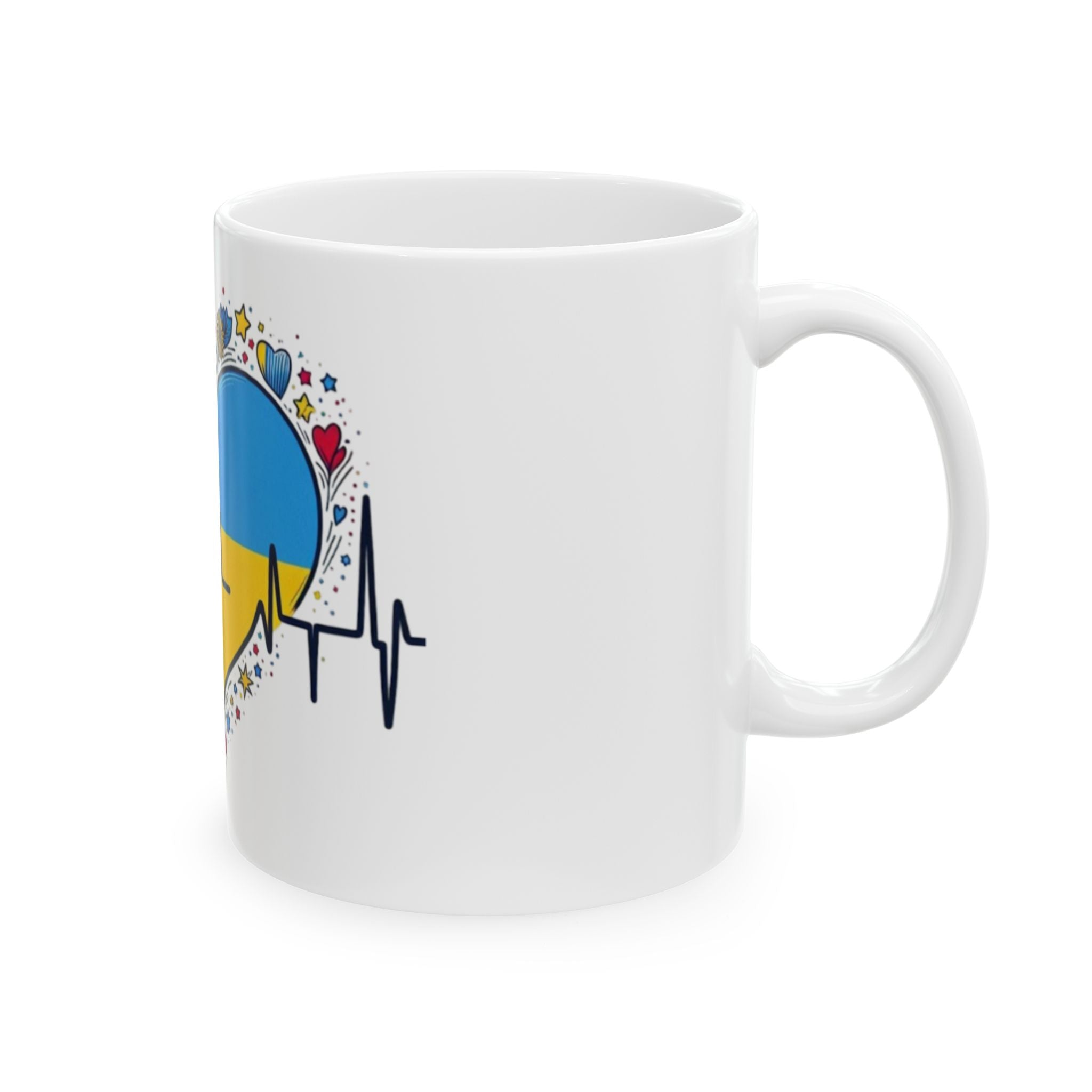 Unity in a Cup Mug – Heart of Ukraine & USA