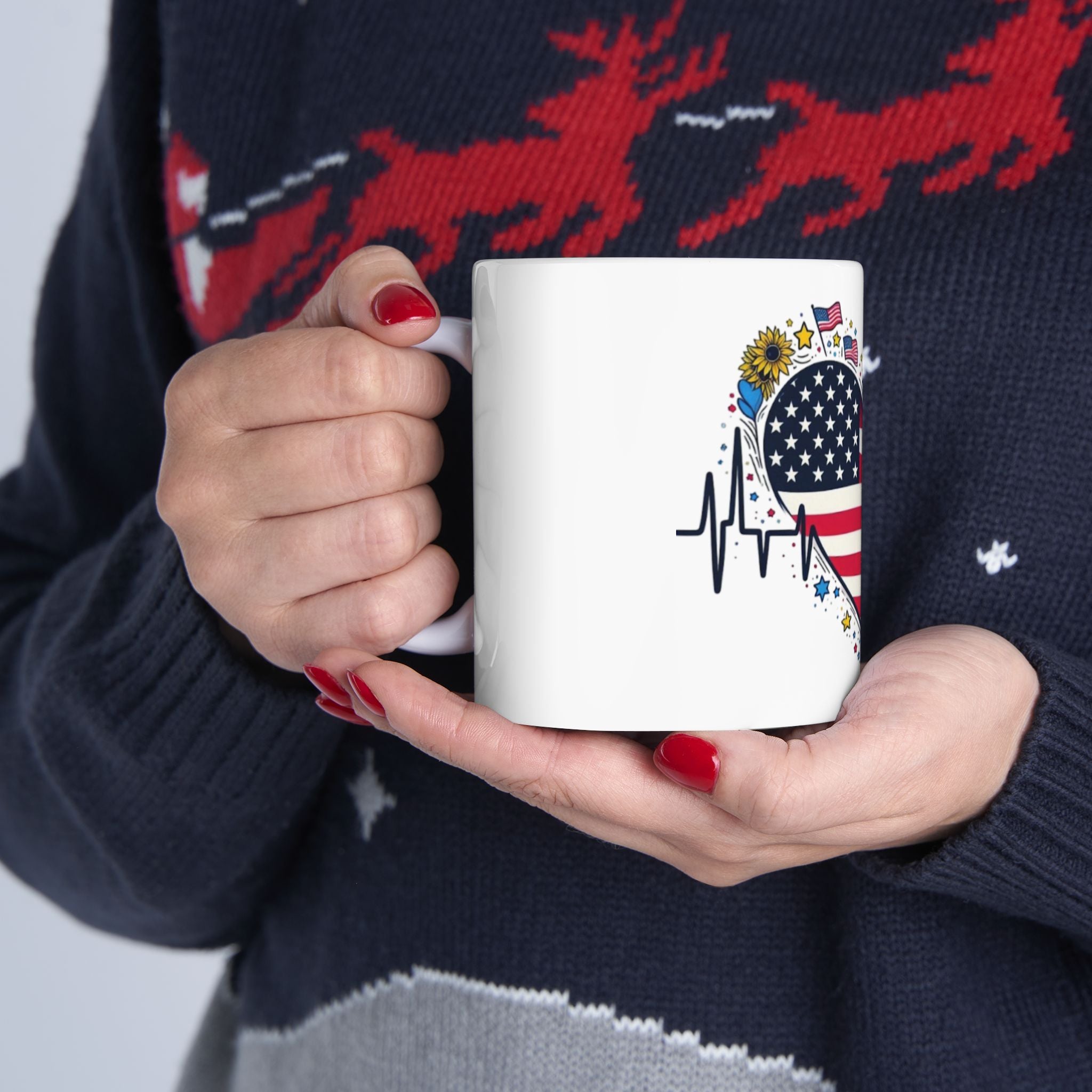 Unity in a Cup Mug – Heart of Ukraine & USA