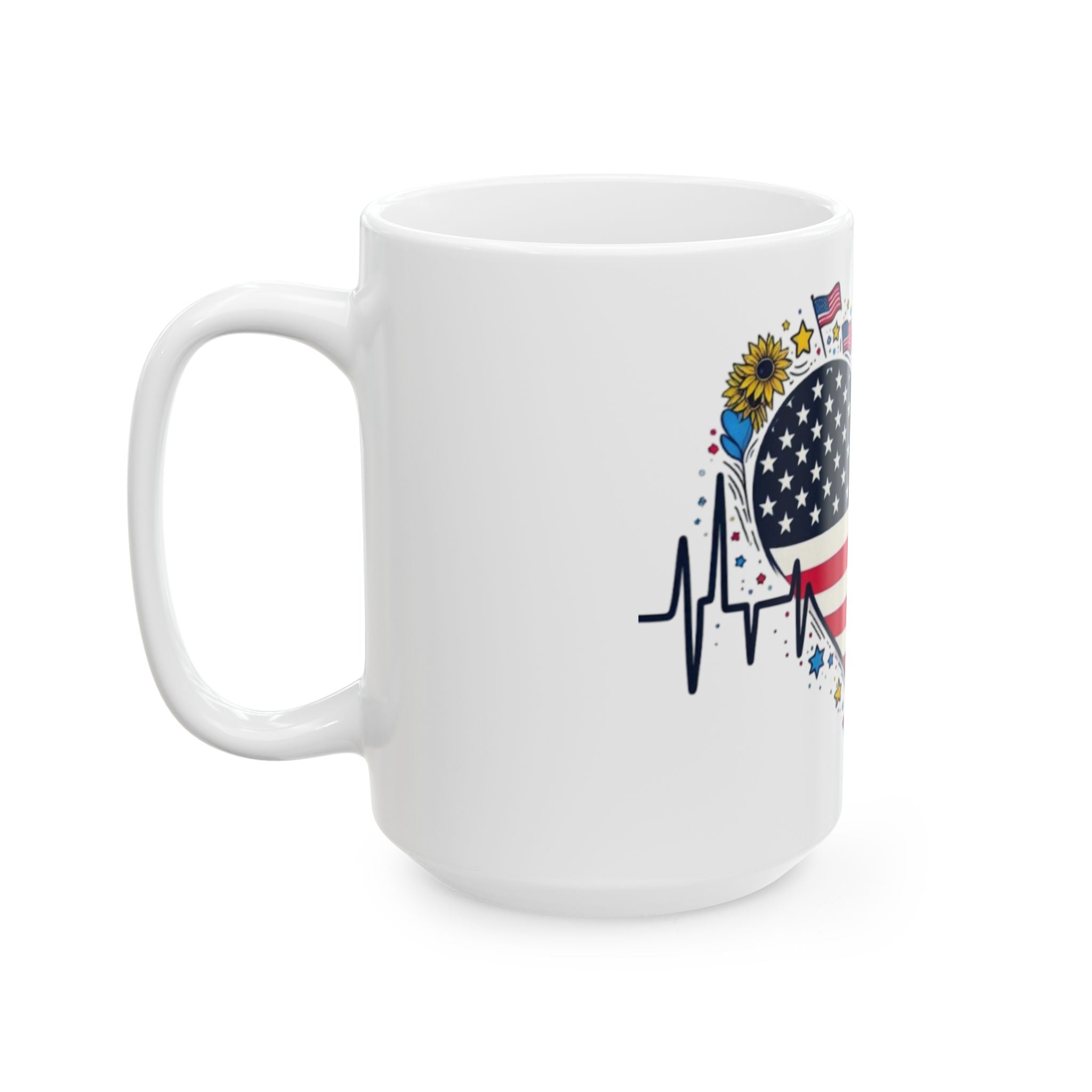 Unity in a Cup Mug – Heart of Ukraine & USA