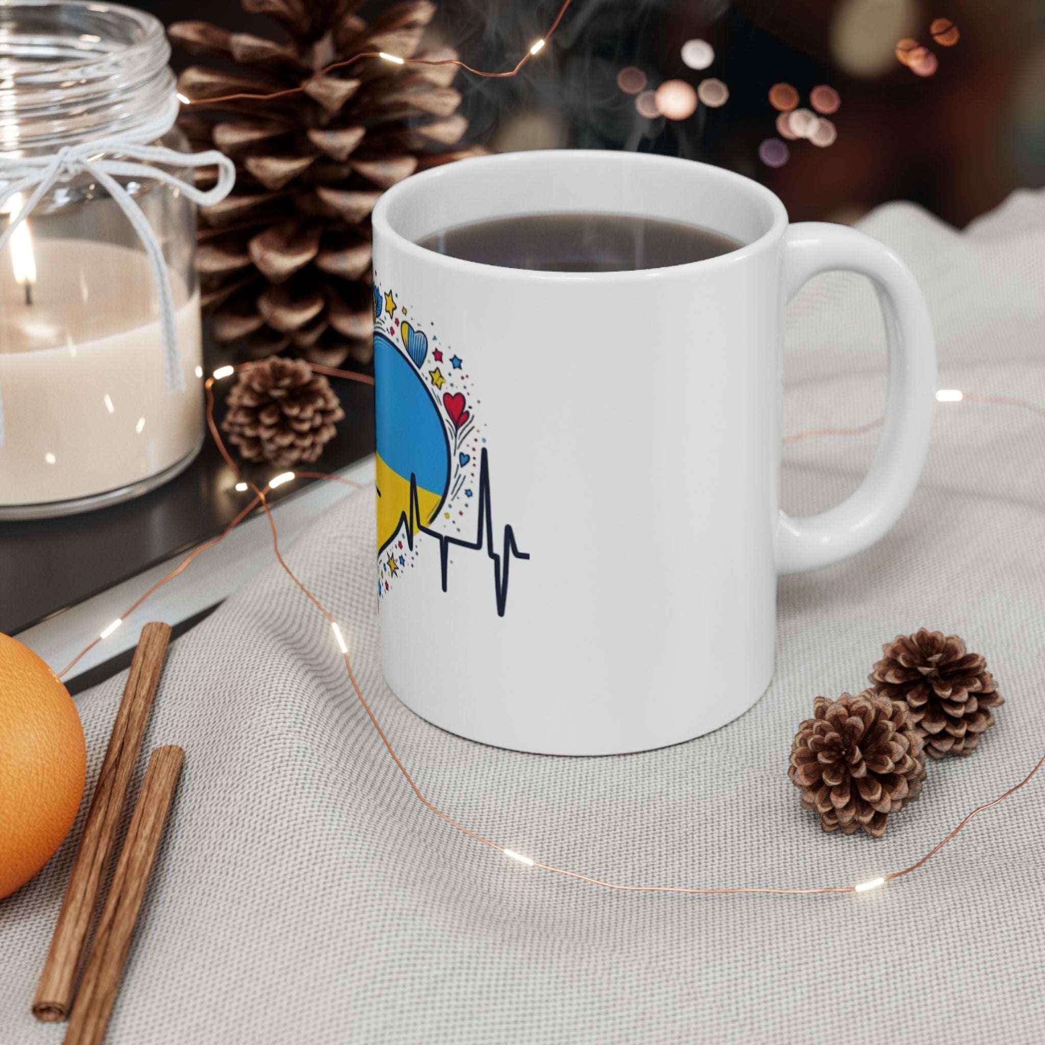 Unity in a Cup Mug – Heart of Ukraine & USA